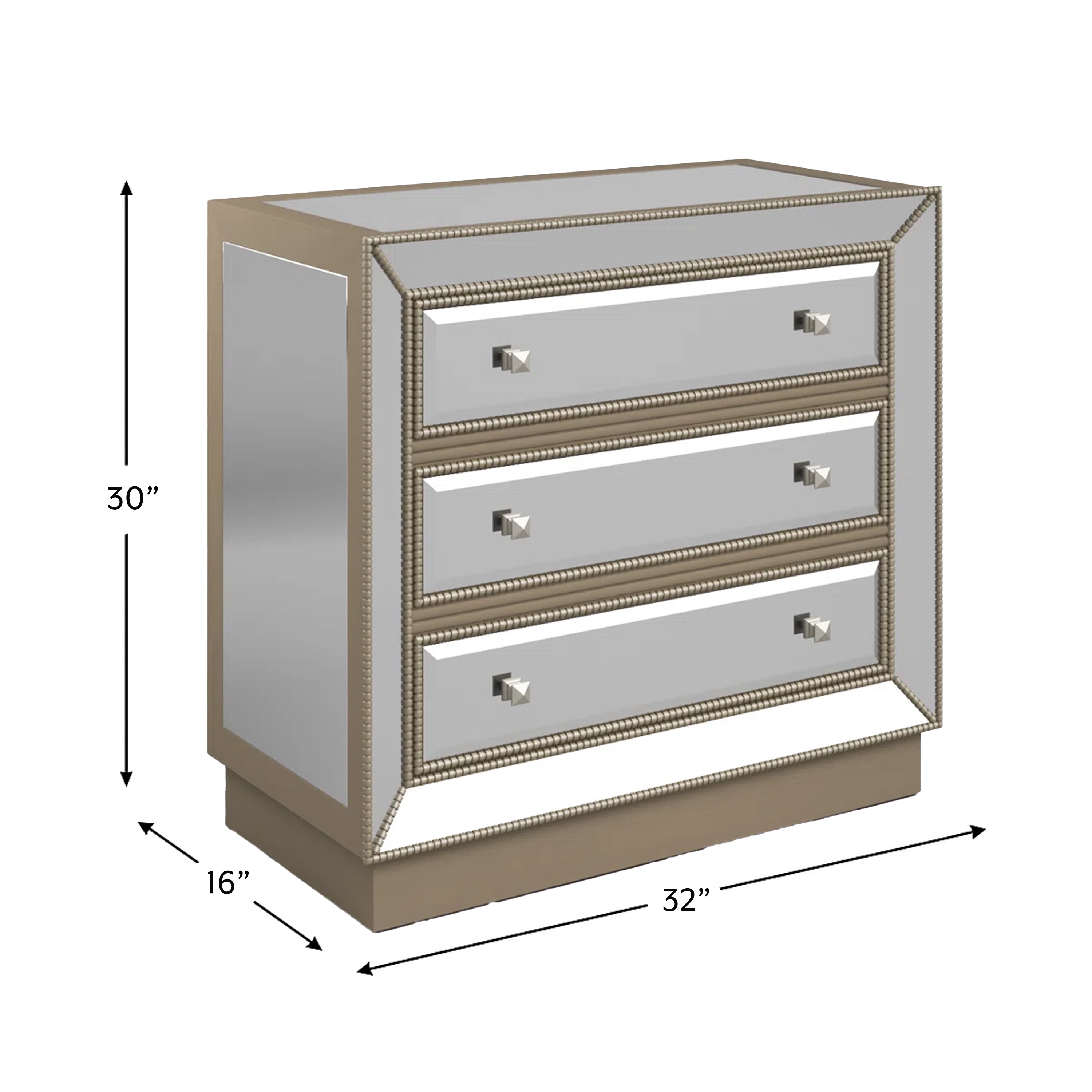 3-Drawer Accent Chest