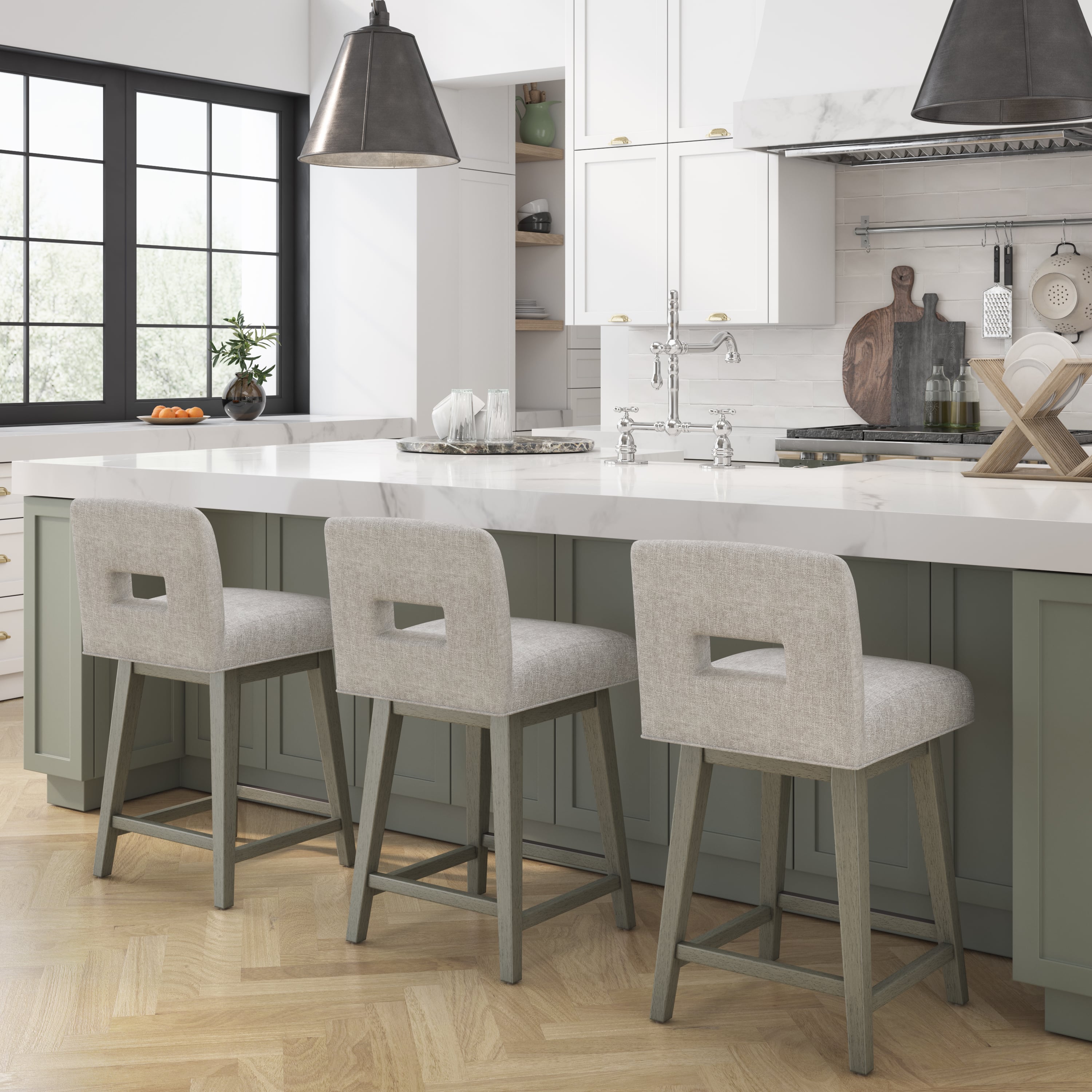 Hillsdale Uniquely Yours Key Back Adjustable Swivel Stool