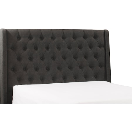 Traditional Queen Upholstered Headboard and Frame