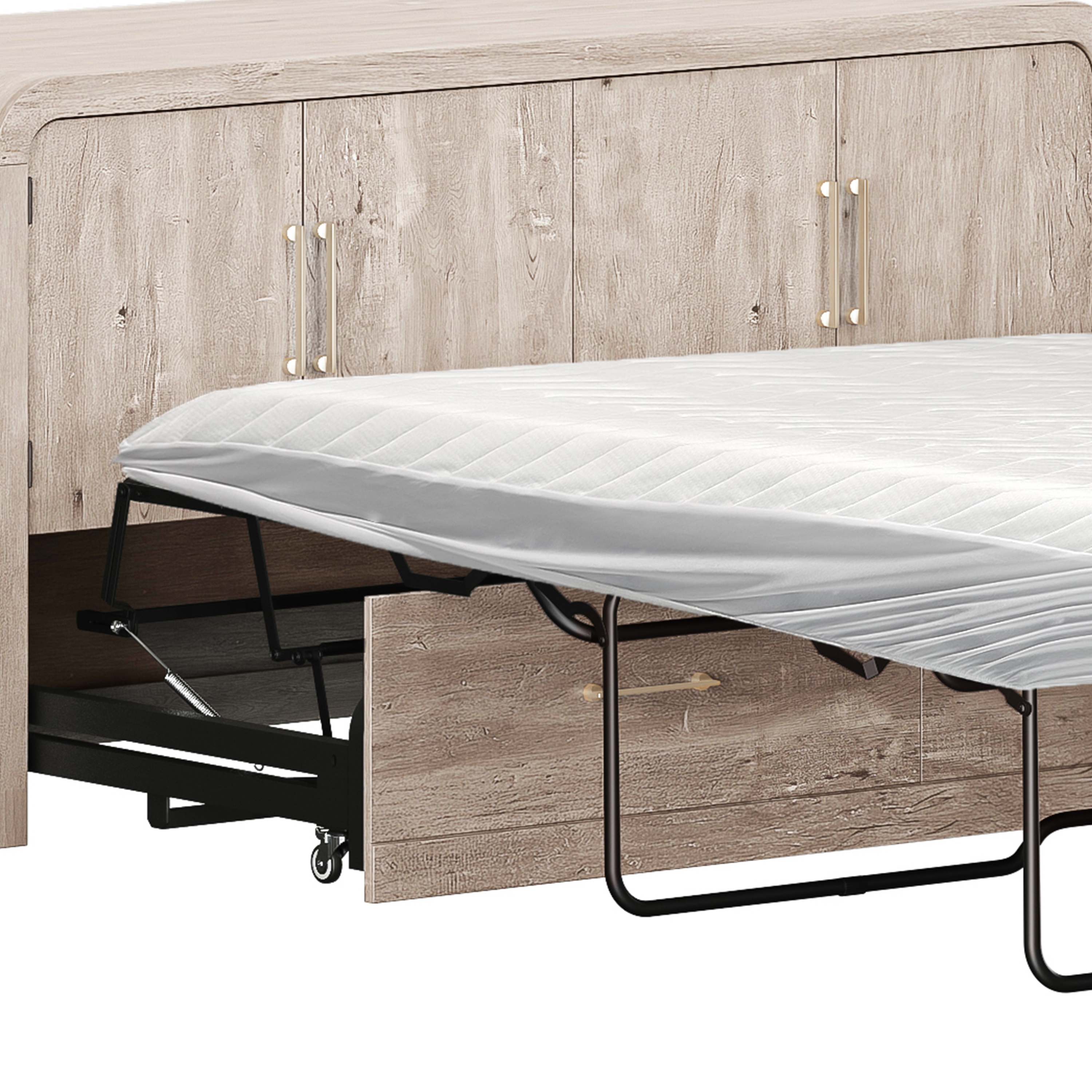 HH2 Home Juna 4-Door Console Cabinet Queen Bed