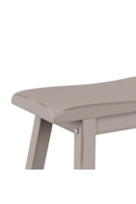 Hillsdale Moreno Wood and Upholstered Backless Bar Height Stool