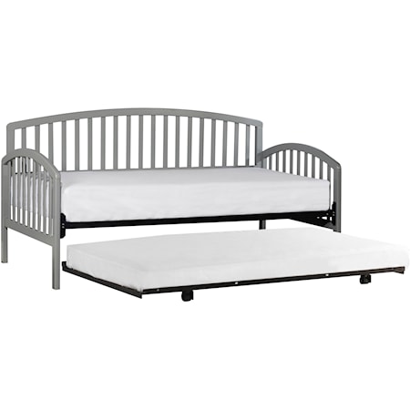 Traditional Twin Daybed with Roll Out Trundle