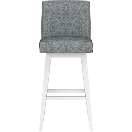 Uniquely Yours Wood And Upholstered Parson Adjustable Swivel Stool
