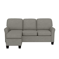 Traditional Upholstered Reversible Sectional Chaise