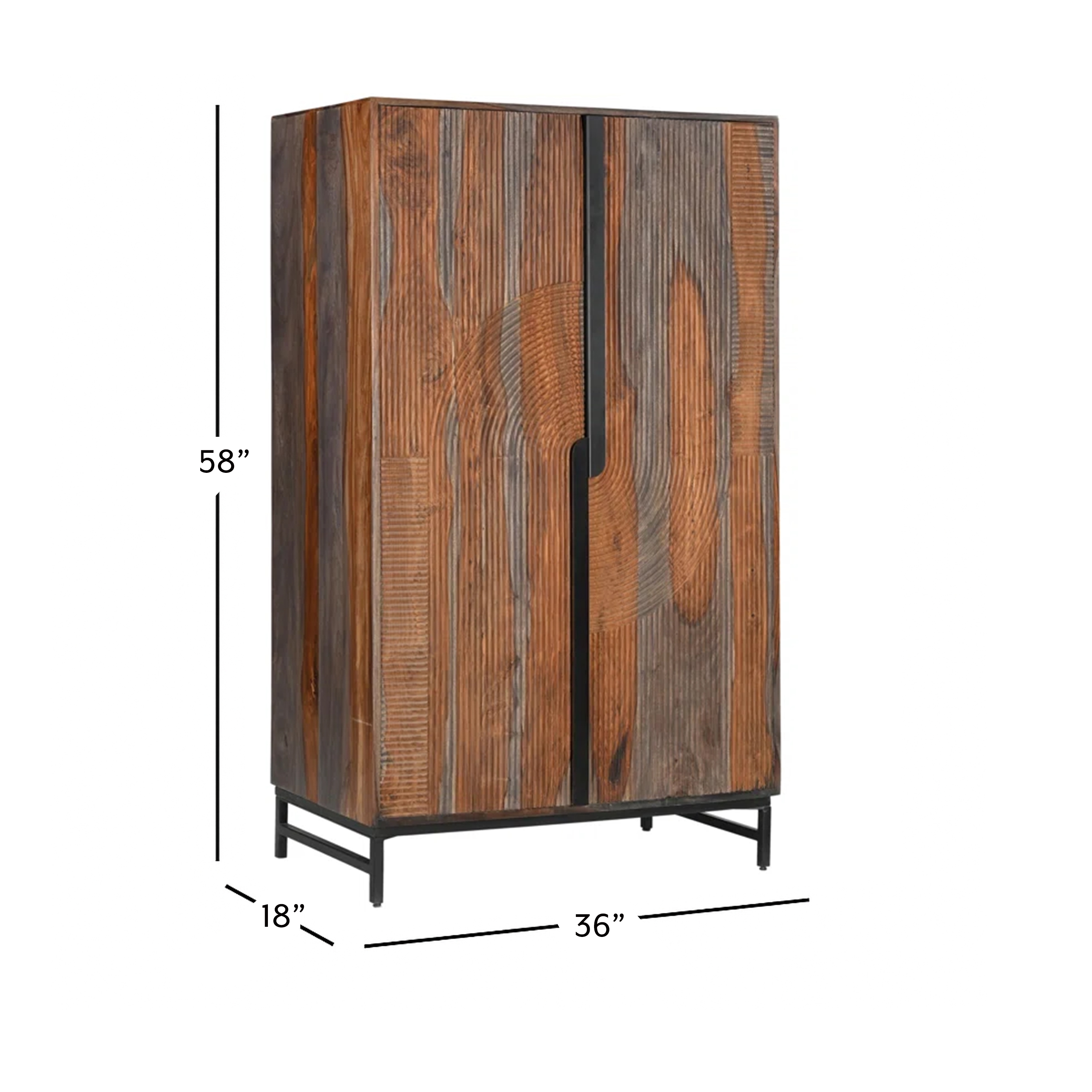 HH2 Home Home Creations Marlowe 2-Door Wine Cabinet