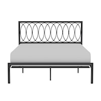 Traditional Queen Metal Ring Design Bed