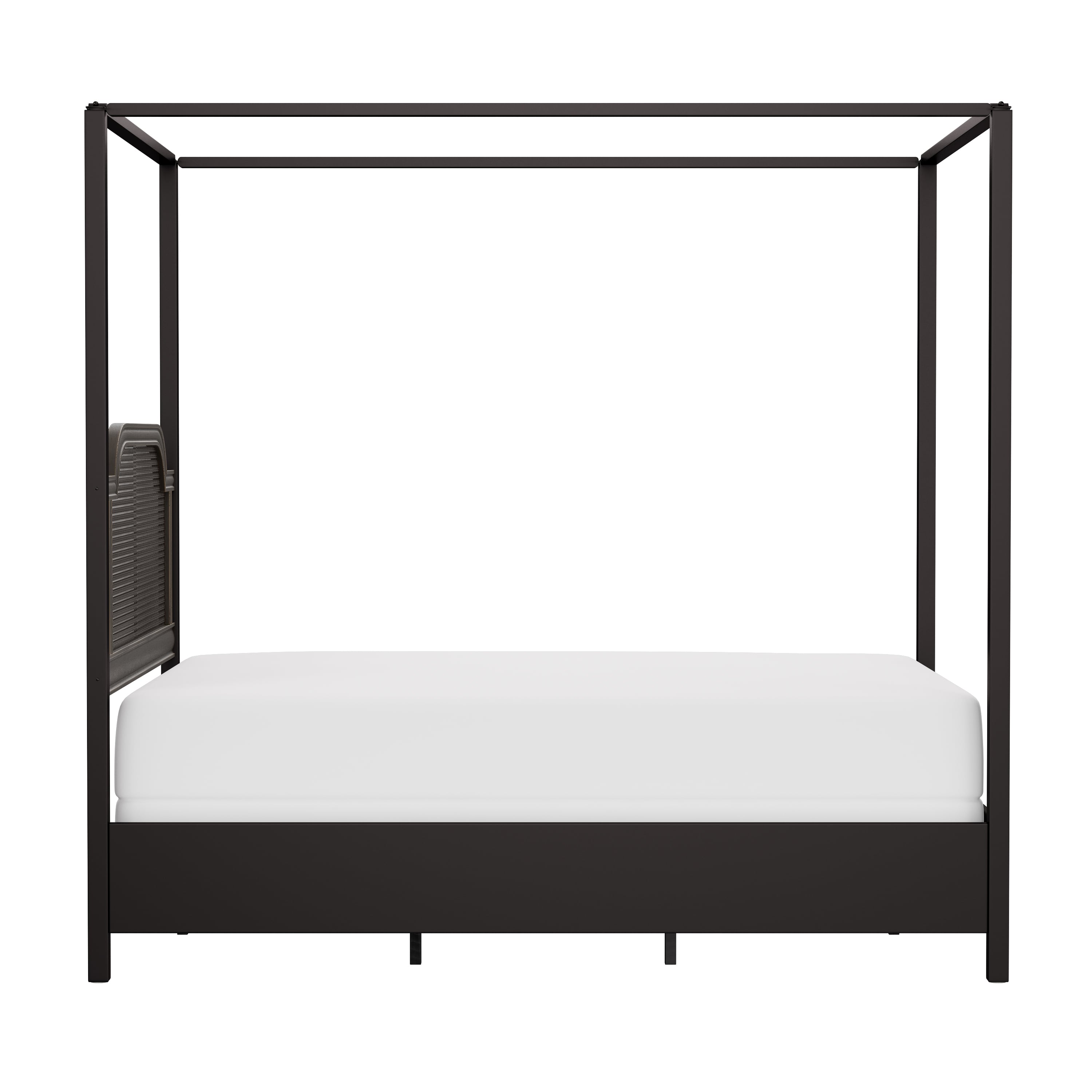 Queen Size Canopy Bed with Low Footboard