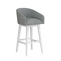 Barrel Adjustable Height Swivel Stool