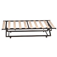 Twin Metal Pop Up Trundle Unit with Wood Slat System