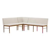 Mid-Century Modern Upholstered Banquette Bench