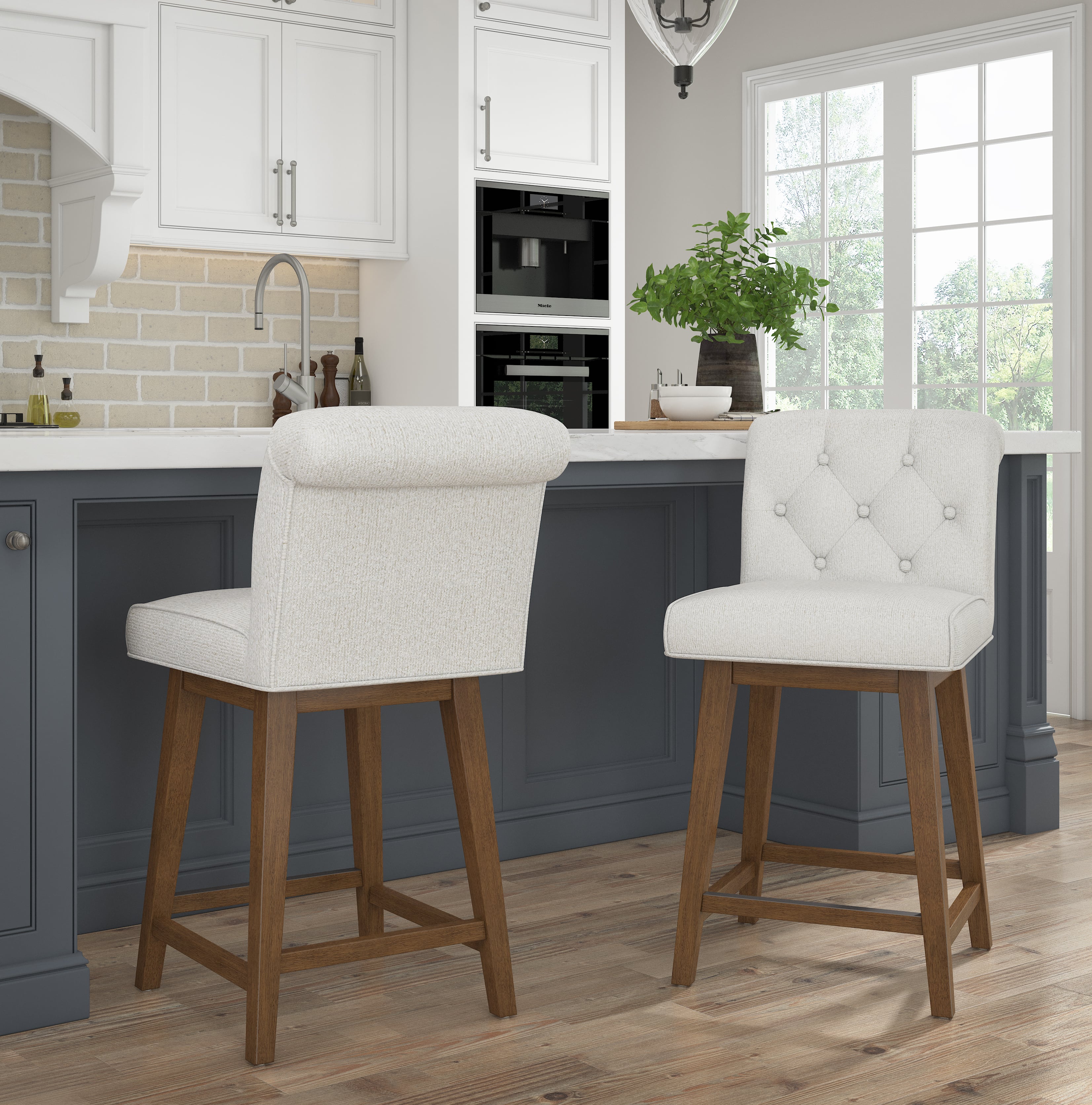 Hillsdale Uniquely Yours Tufted Adjustable Swivel Stool