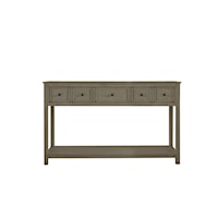 Farmhouse 60" 5-Drawer Console Table