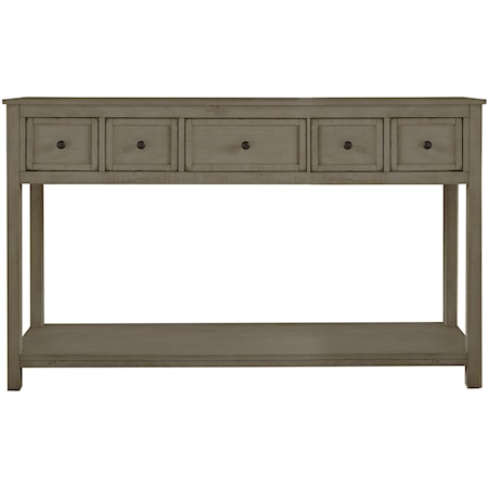 Farmhouse 60" 5-Drawer Console Table