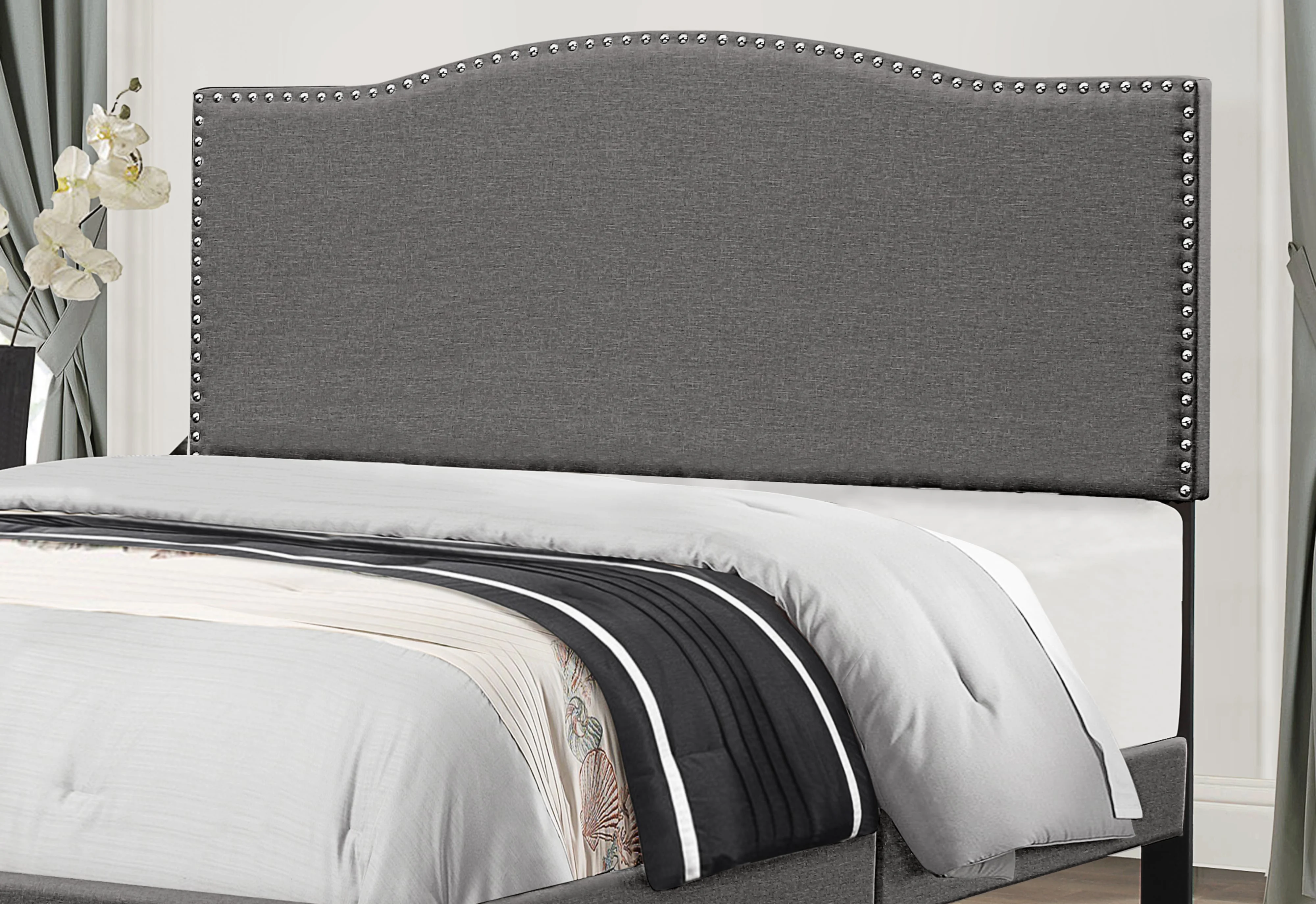 Hillsdale Kiley King Upholstered Headboard with Frame | A1 Furniture ...