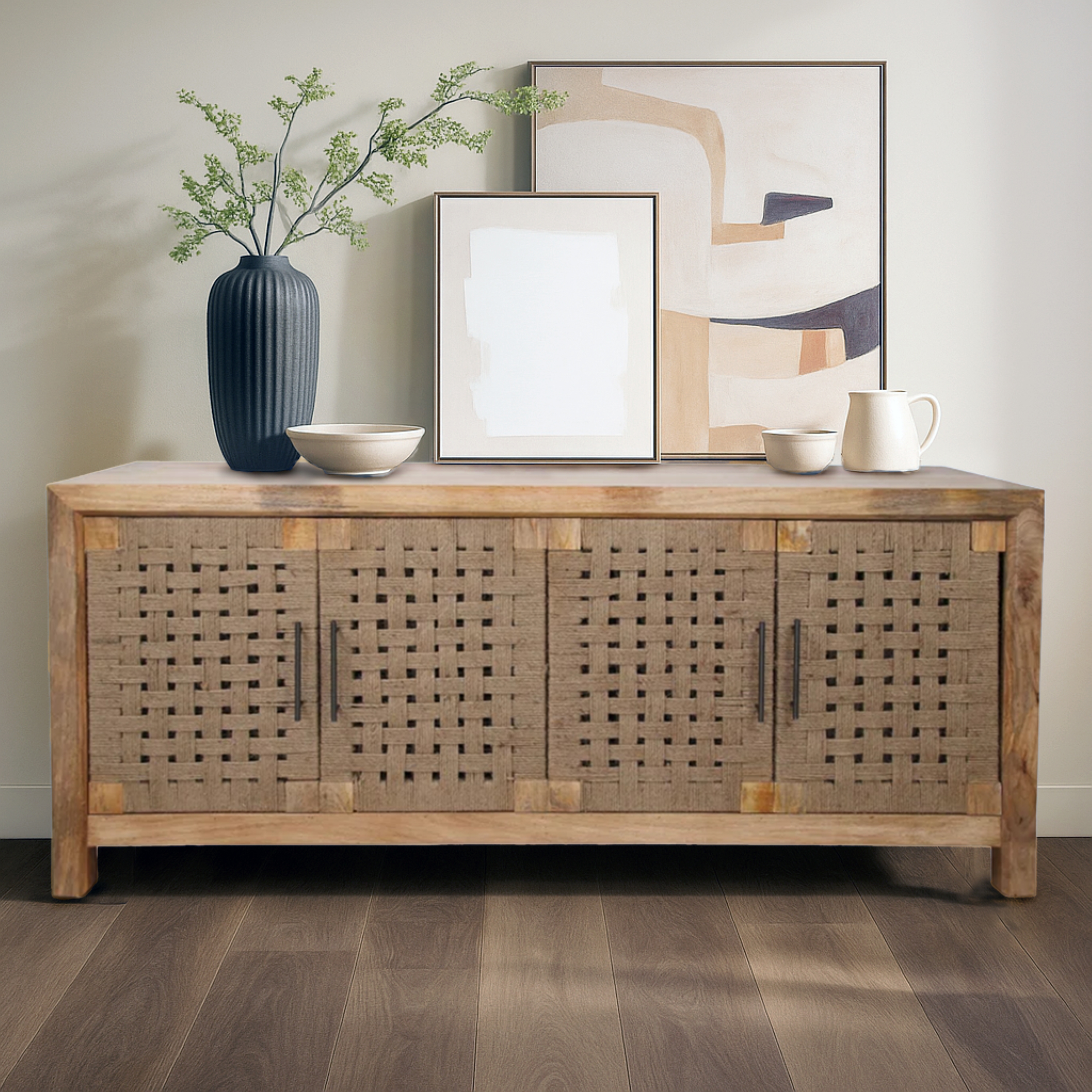 HH2 Home Home Creations Nia 4-Door Credenza