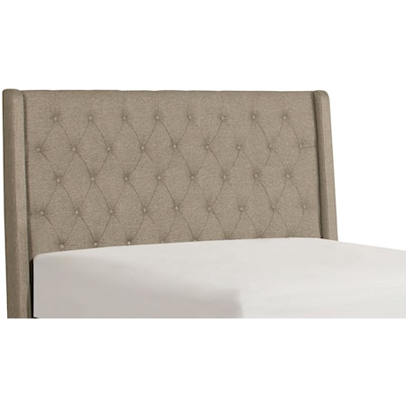 Traditional Queen Upholstered Headboard and Frame