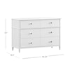 Hillsdale Alva 6-Drawer Dresser