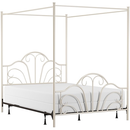 Dover Queen Metal Canopy Bed without Frame