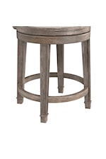 Hillsdale Monae Monae Wood Counter Height Swivel Stool with Upholstered Back