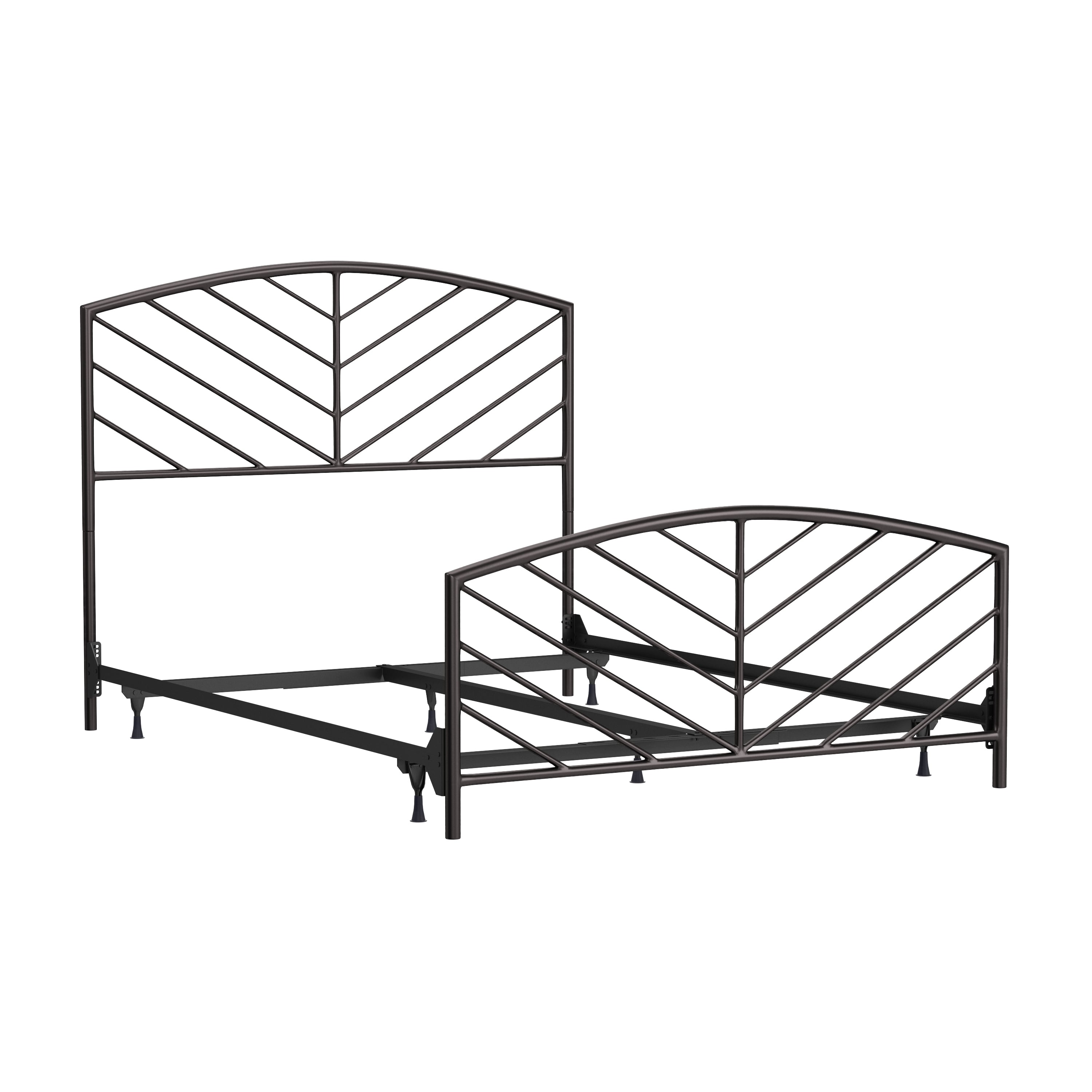 Hillsdale Essex 2346BQR Metal Queen Size Bed with Arched Chevron