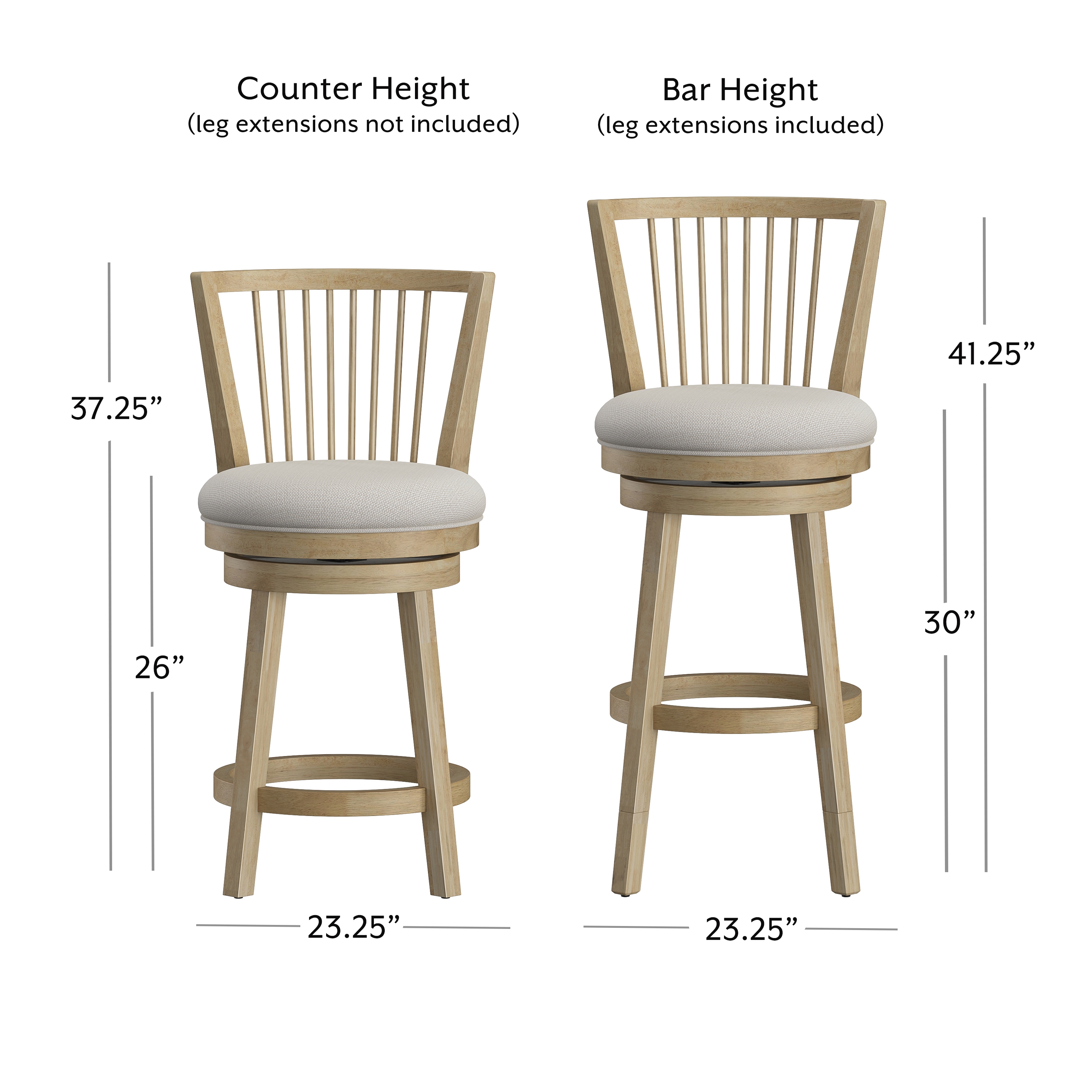 HH2 Home Garlington Adjustable Height Stool