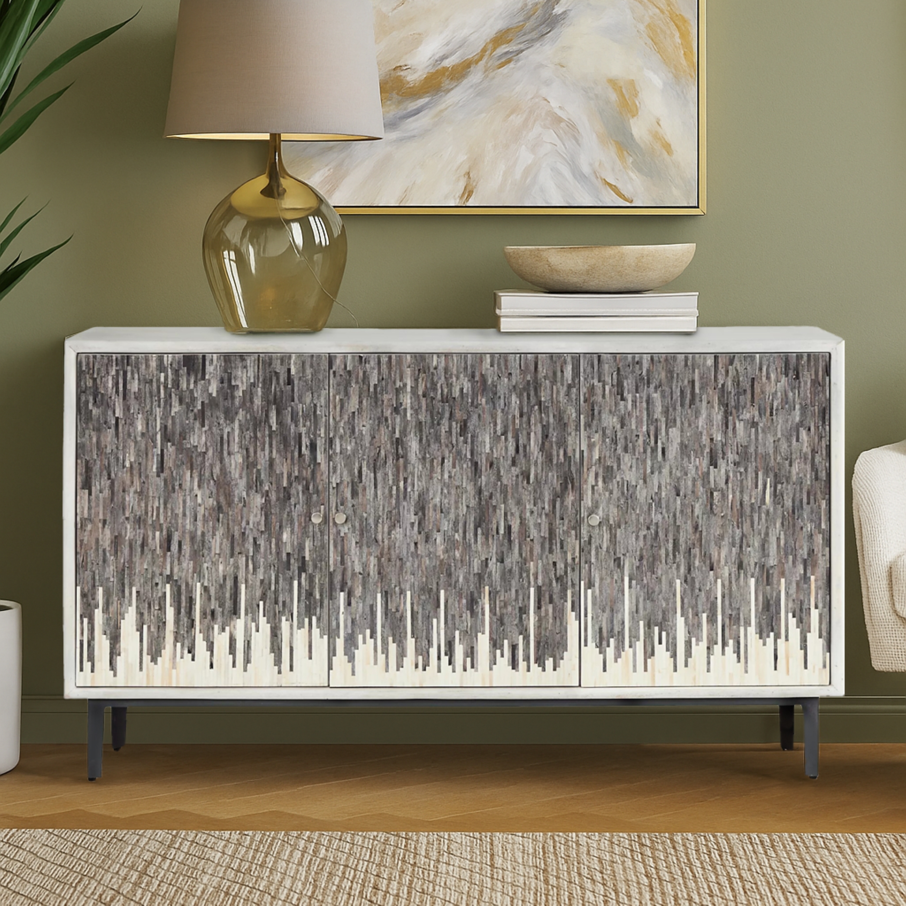 HH2 Home Home Creations Alaric 3-Door Credenza