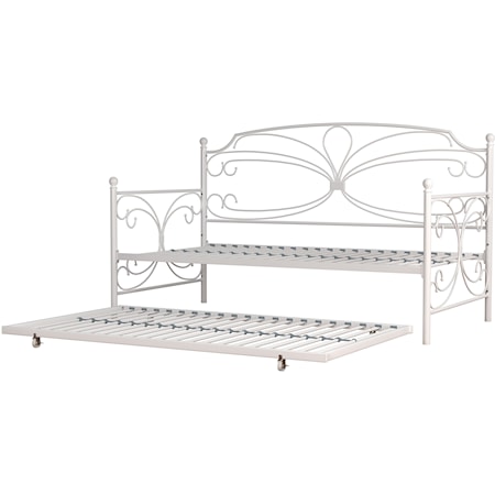 Traditional Metal Complete Twin Daybed with Trundle