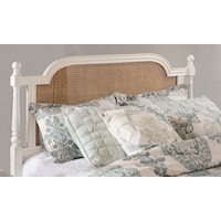 Melanie King Size Wood and Cane Inset Panel Headboard