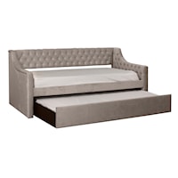 Jaylen Upholstered Twin Daybed with Trundle