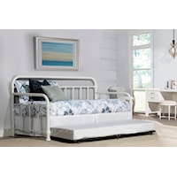 Kirkland Metal Twin Size Daybed with Roll Out Trundle