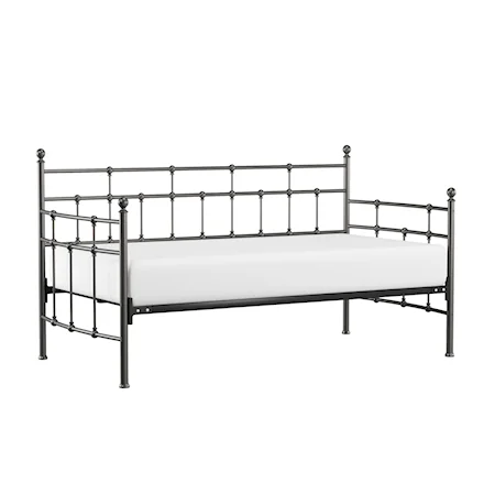 Providence Metal Twin Daybed with Wood Slat Suspension Deck
