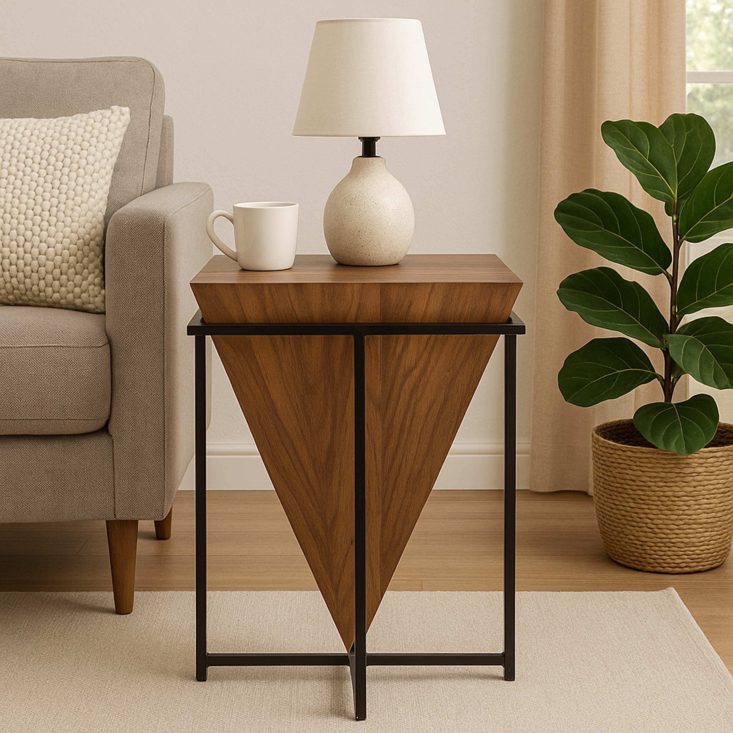 HH2 Home Home Creations Cleopatra Geometric Accent Table