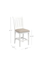 Hillsdale Bayberry Coastal Counter Height Stool Set of 2