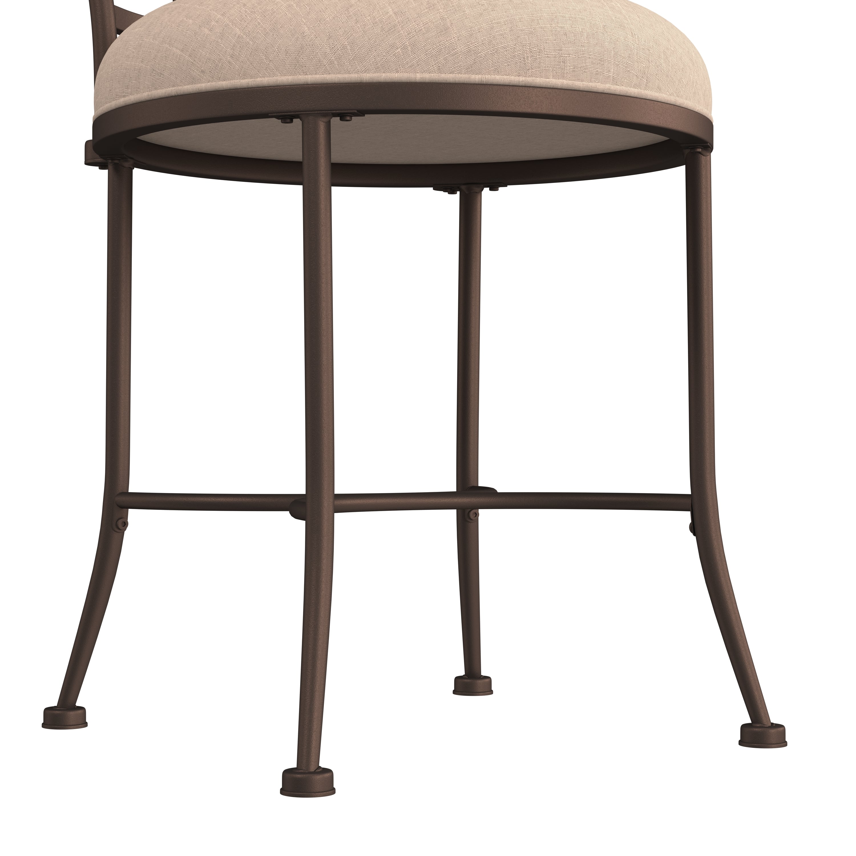 Hillsdale Christina 50994A Metal Vanity Stool with Decorative