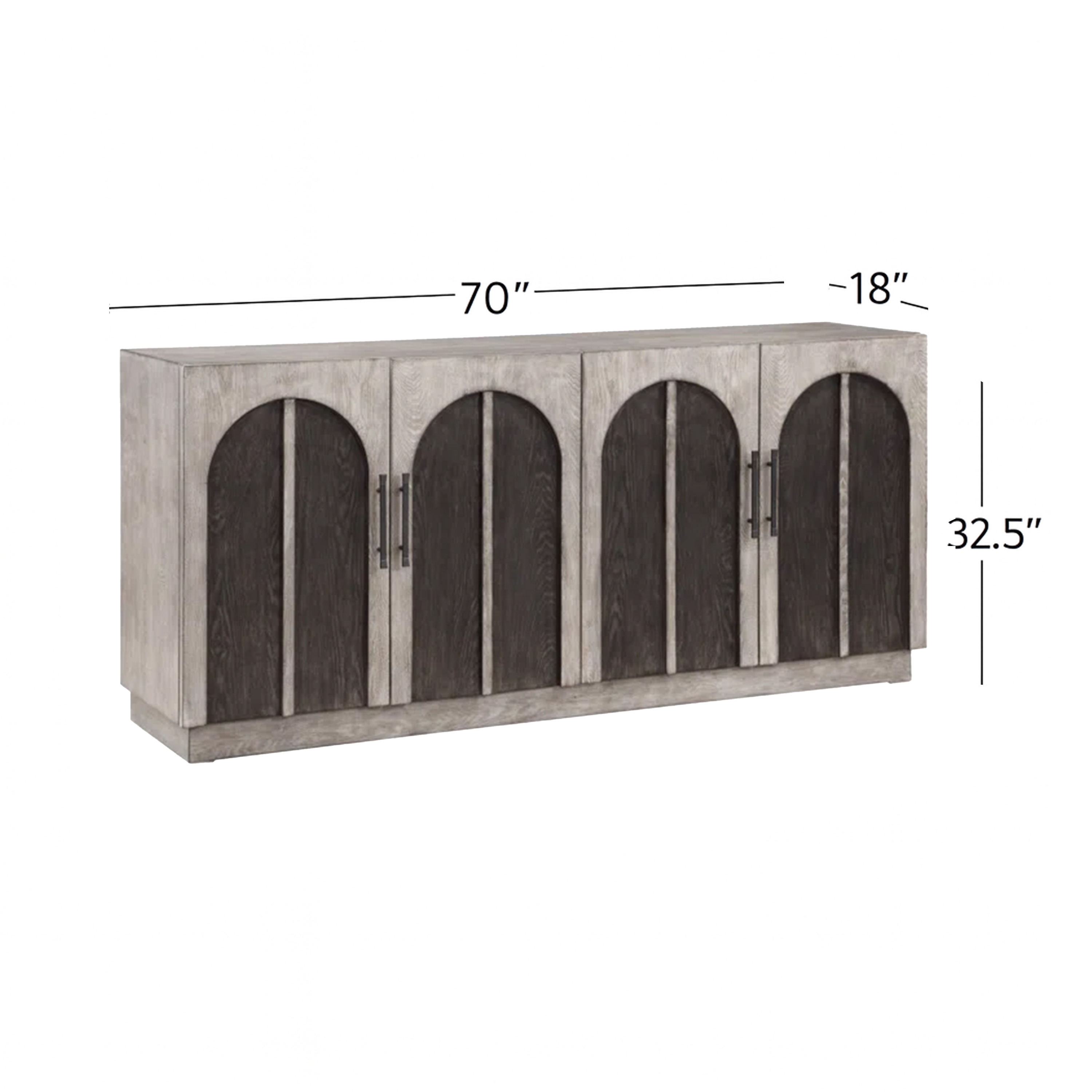 HH2 Home Home Creations Natalia 4-Door Credenza