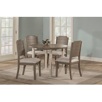 5-Piece Round Drop Leaf Dining Set with Side Chairs