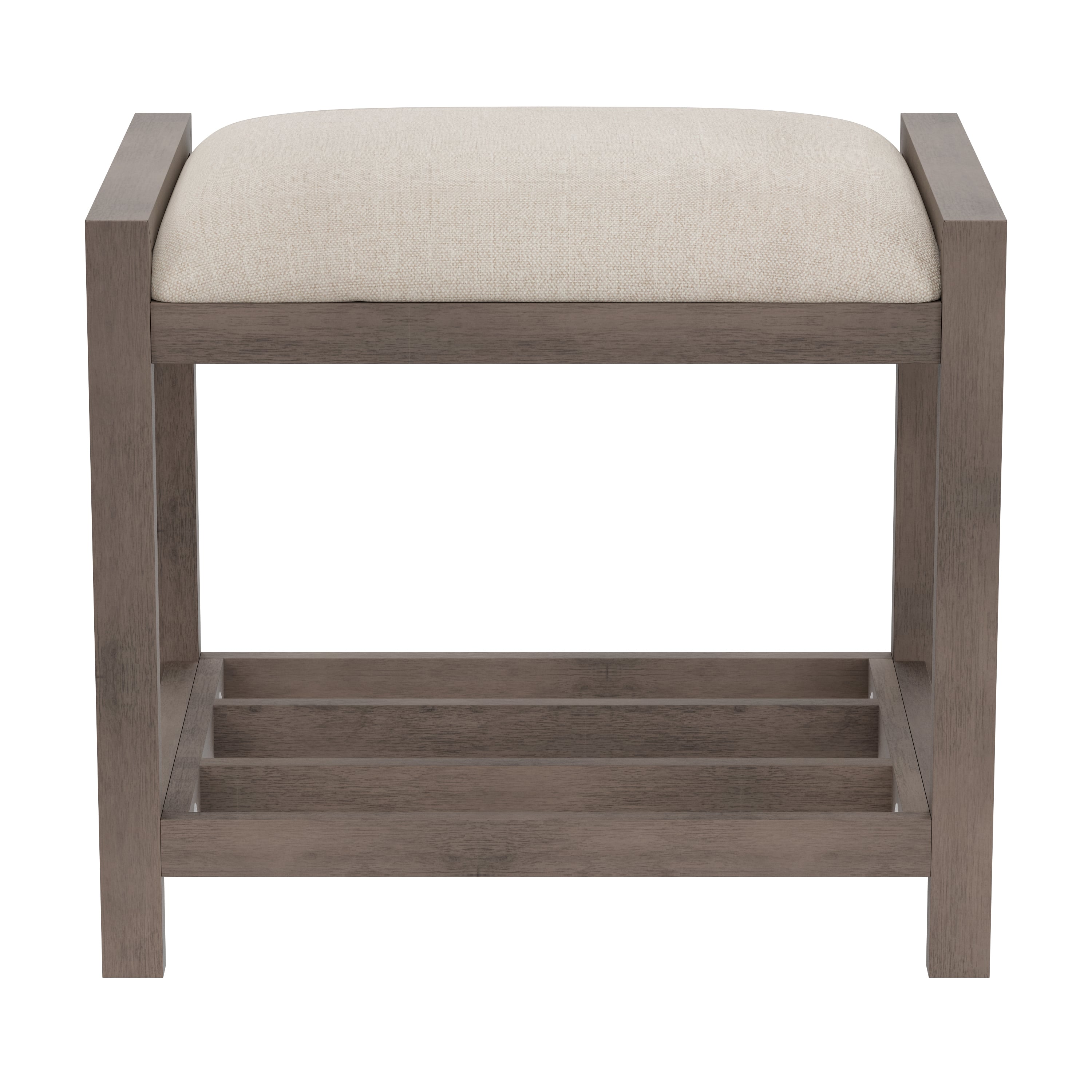 Hillsdale Amelia 51077 Backless Wood Vanity Stool Wayside Furniture