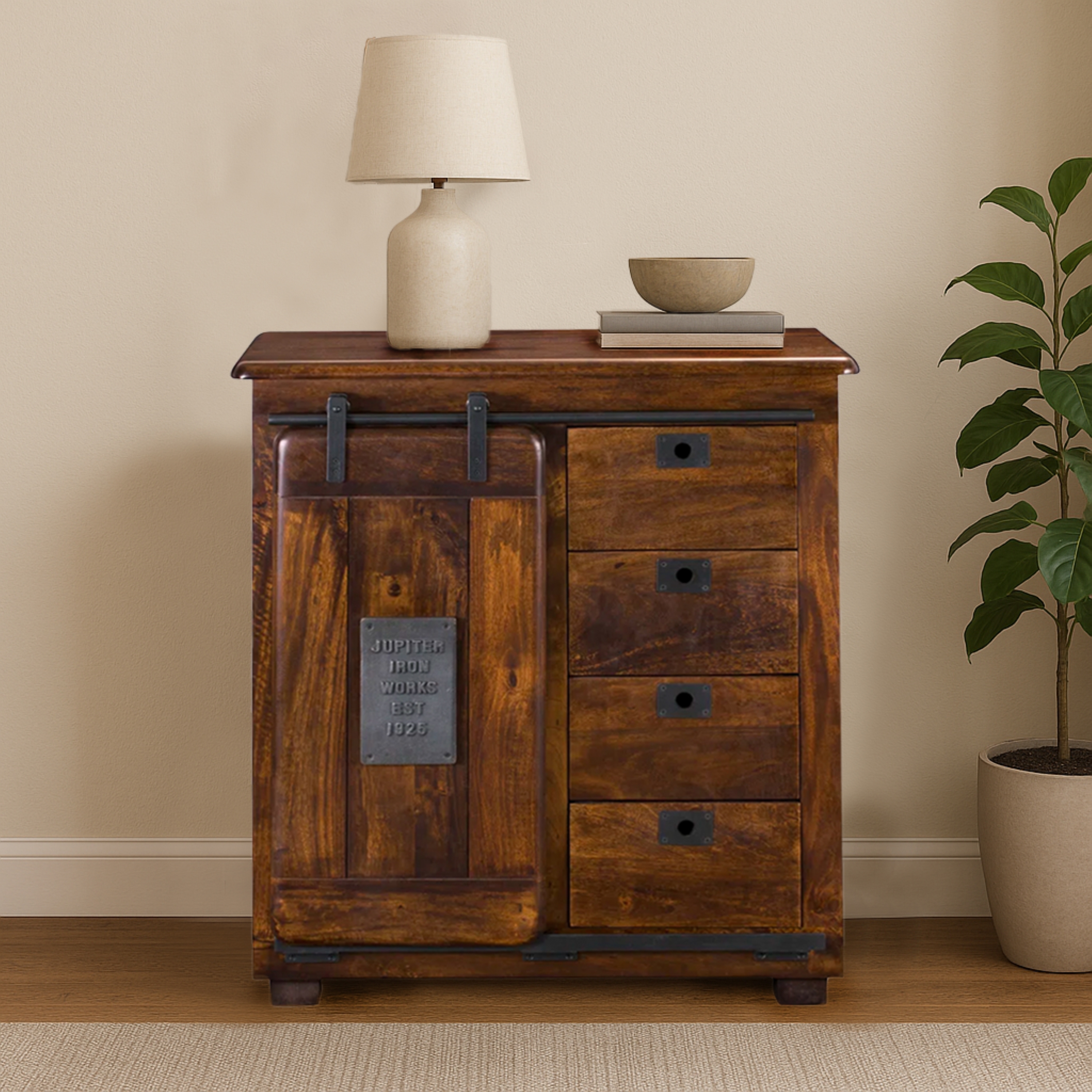 HH2 Home Home Creations Dun 4-Drawer Sideboard