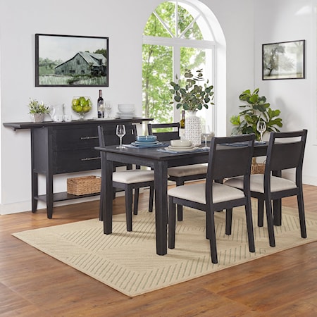 Kirkwood Wood 5 Piece Rectangle Dining Set