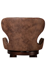 Hillsdale Mid-City Mid-City Upholstered Wood Swivel Bar Height Stool