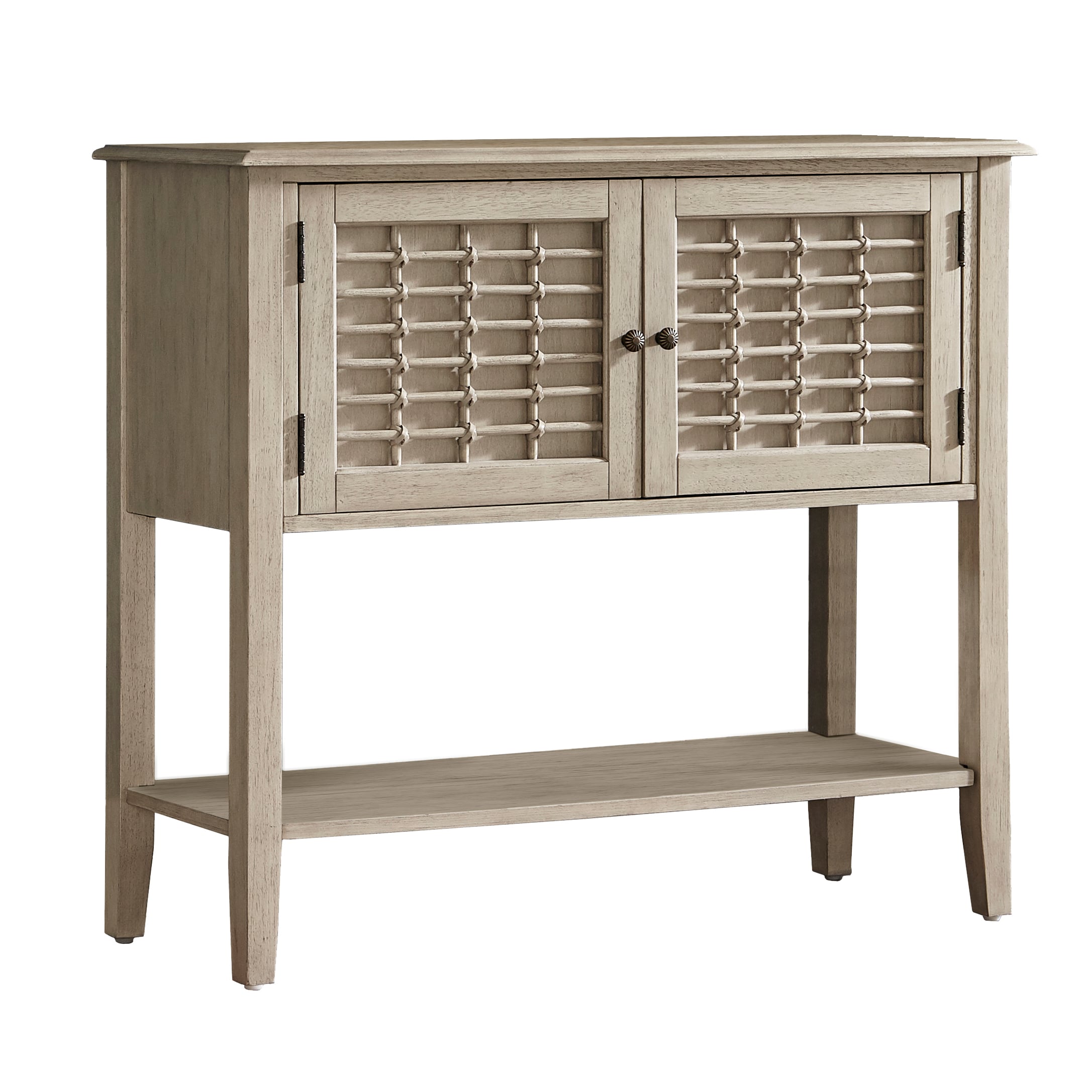 Hillsdale Ocala 4838850 Farmhouse 2Door Wood Server with Lattice