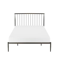 Traditional Queen Metal Bed with Spindles