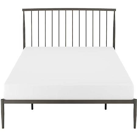 Traditional Queen Metal Bed with Spindles