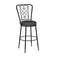 Harrington Metal Commercial Grade Bar Height Swivel Stool