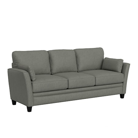 Transitional Upholstered Sofa with 2 Pillows
