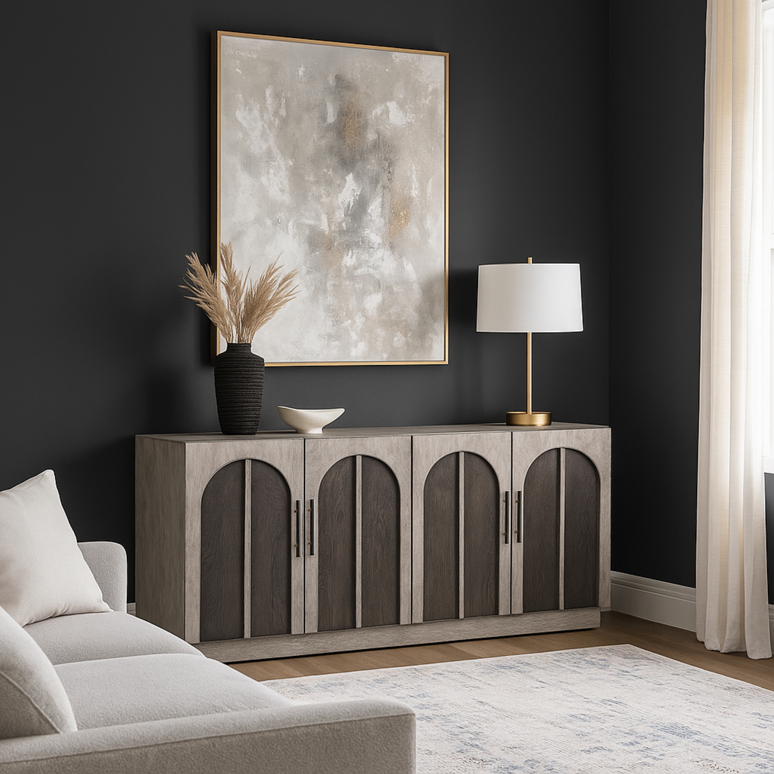 HH2 Home Home Creations Natalia 4-Door Credenza