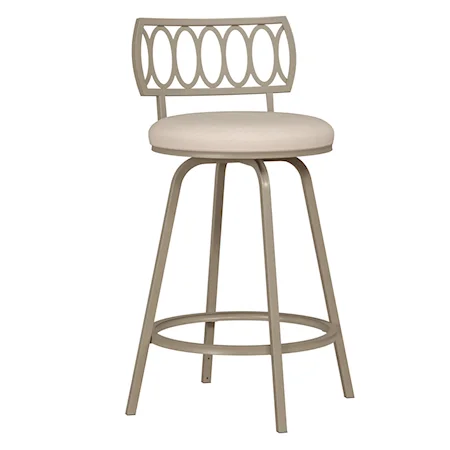 Contemporary Adjustable Swivel Barstool with Nested Legs