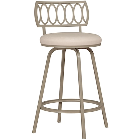 Contemporary Adjustable Swivel Barstool with Nested Legs