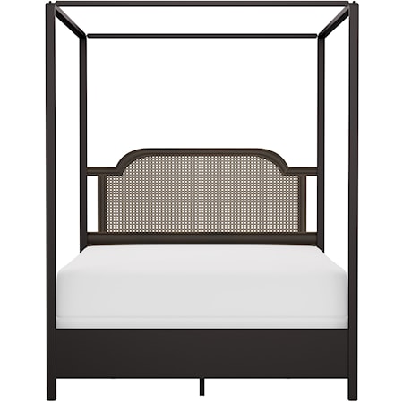 Queen Size Canopy Bed with Low Footboard