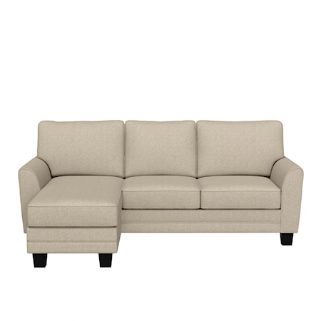 Transitional Upholstered 3-Piece Reversible Chaise Sectional Sofa with Storage Ottoman